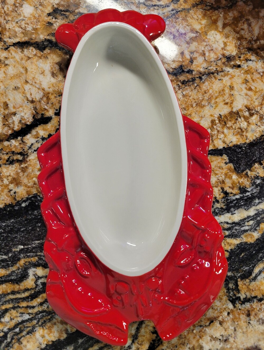 Vintage Hall China Red Lobster Dish #234 Made in USA Coastal Seafood Serveware